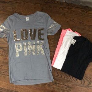 Victoria’s Secrets Pink t-shirts